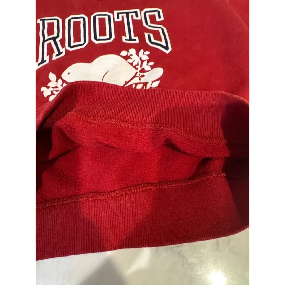 Roots Athletics Canada sweatshirt maroon kids size 4 Gorpcore casual athleisure